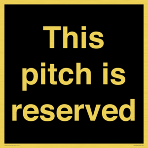This pitch is reserved